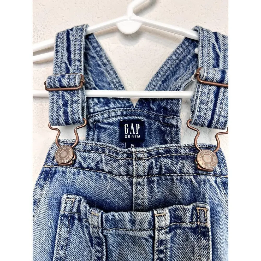 Gap Light Blue Denim Overalls - Size 4-5, Preowned